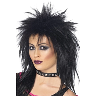 80'er Rockdiva Paryk Sort