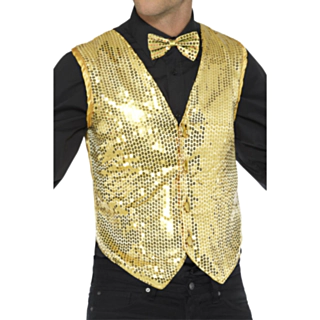 Showtime Pailletvest Guld