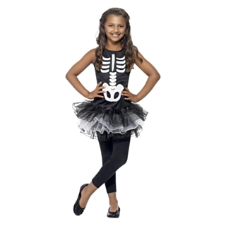Skelet Ballerina Børnekostume