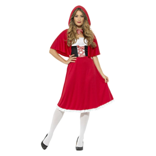 Smuk Lang Rødhætte Kostume
