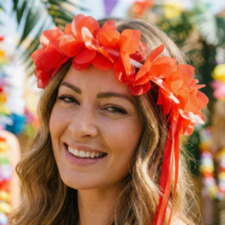 Hawaii Blomsterkranse Rød
