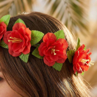 Hawaii Blomsterkrone Rød