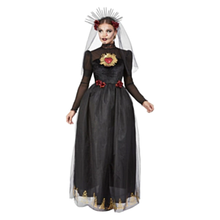 Day Of The Dead Sort Brud Kostume
