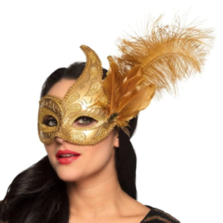 Maskerade Øjenmaske Guld