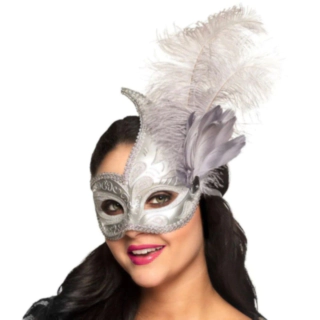 Maskerade Øjenmaske Sølv