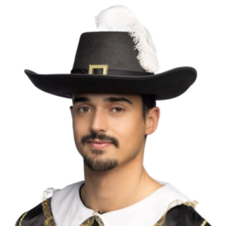 Musketér Hat Sort