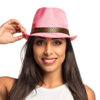 Gangster Fedora Lyserød