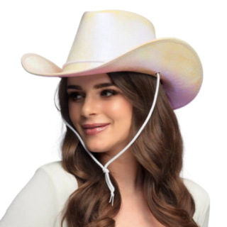 Perlemor Cowboyhat Hvid