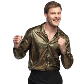 Skinnende Skjorte Guld