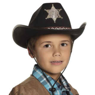 Børne Cowboyhat Sort