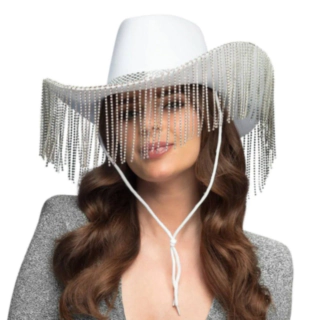 Perle Cowboyhat Hvid