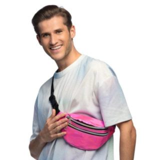 Holografisk Bæltetaske Pink