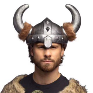 Vikinghjelm Med Aftagelige Horn