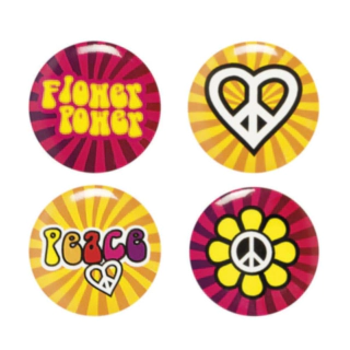 Peace Flower Power Broche