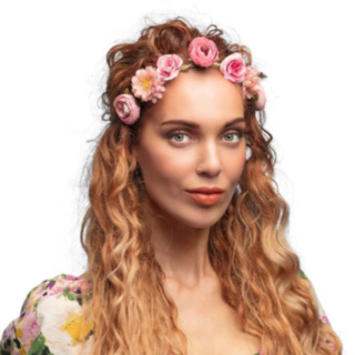 Hippie Rose Pandebånd Lyserød