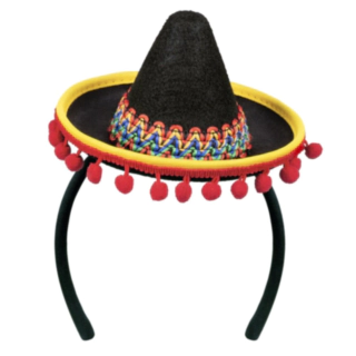 Lille Mexicansk Sombrero Rød/Gul