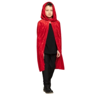 Velour Børnekappe Rød