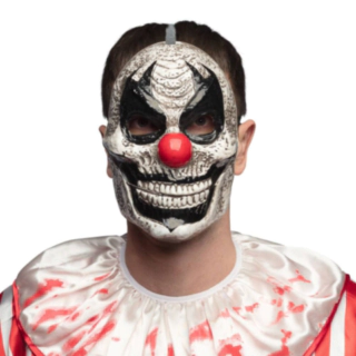 Horror Klovn Maske Med Bevægelig Kæbe