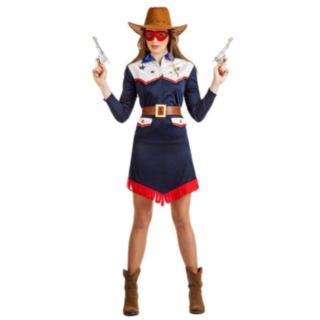 Cowgirl Kostume Blå
