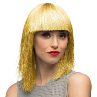Bangs Glitter Paryk Guld