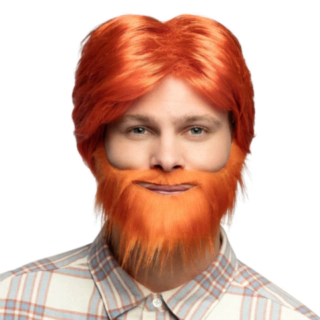 Dude Paryk & Skæg Orange