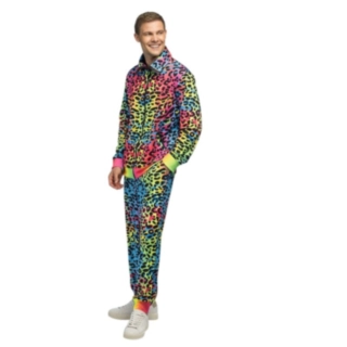 Leopard Art Dude UV Træningsdragt Kostume