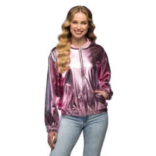 Skinnende Rave Jakke Rosaguld