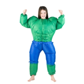 Oppustelig Hulk Børnekostume