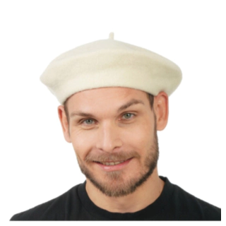 Fransk Baret Hvid