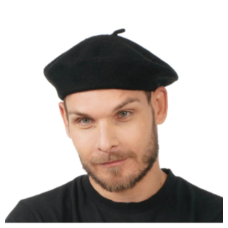Fransk Baret Sort