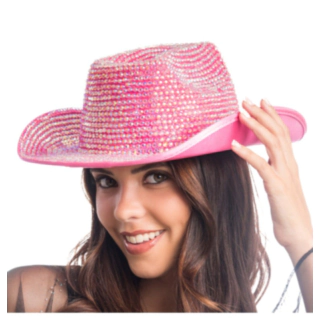 Glitter Cowboyhat Rosa