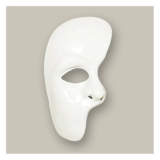 Phantom Halvmaske Hvid