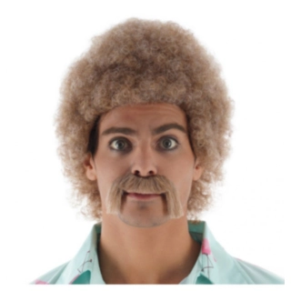 70’er Krøllet Disco Paryk Blond