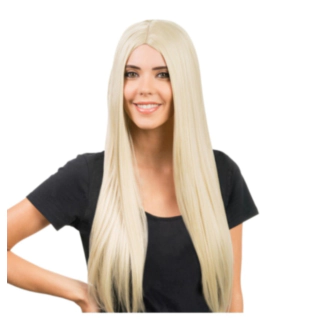 Lang Glat Paryk Blond