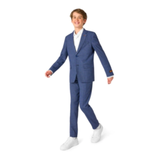 OppoSuits Daily® Checked Navy Teen Jakkesæt