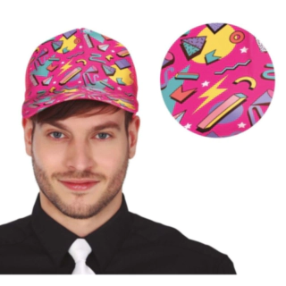 80'er Geometri Kasket Pink
