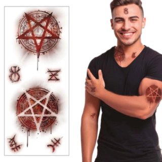 Satanistiske Falske Tatoveringer