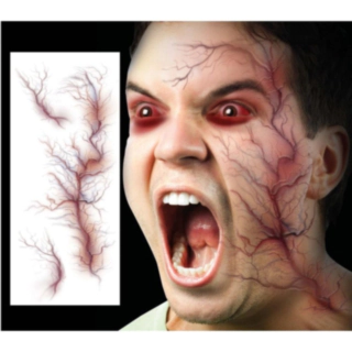 Inficeret Zombie Falske Ansigtstatoveringer