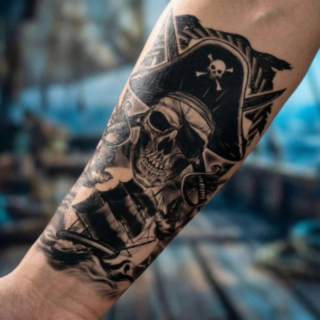 Pirat Falsk Tatovering