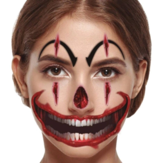 Killer Clown Falske Ansigtstatoveringer