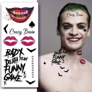 Falske Joker Ansigtstatoveringer