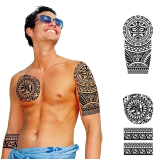 Tribal Falske Tatoveringer Sort