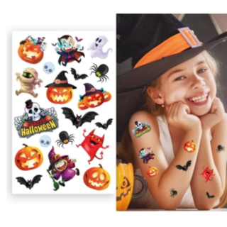 Græskar Halloween Falske Tatoveringer