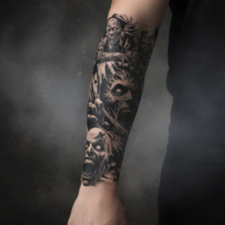 Zombie Arm Falsk Tatovering