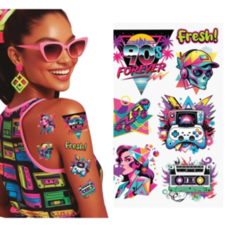 90'er Falske Tatoveringer Neon