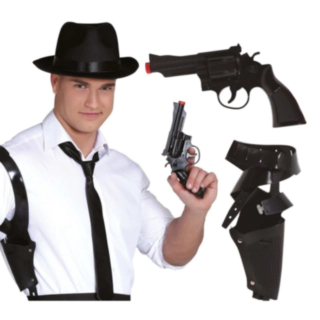 Gangster Legetøjspistol Med Skulderhylster
