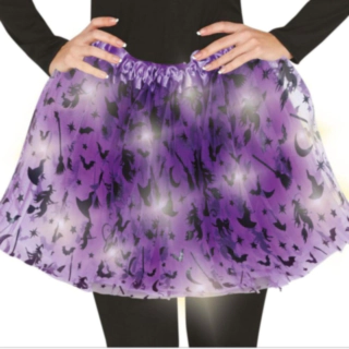 LED Halloween Nederdel Lilla