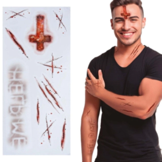 Unholy Halloween Falske Tatoveringer