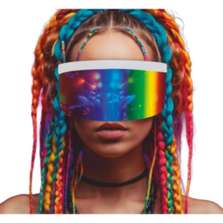 Cyber Visor Briller Regnbue
