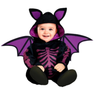 Flagermus Babykostume Lilla/Sort